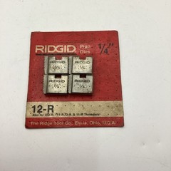 Ridgid 12-R 1/4&rdquo; NPT Pipe Dies (NOS)