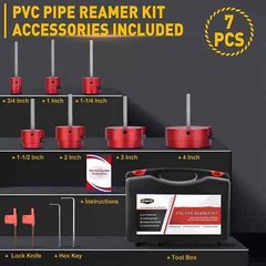 Plastic Pipe Reamer Kit for 1/2&Prime; Drills PVC Socket ABS Fitting Saver Reamer Tool
