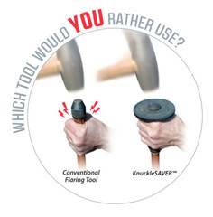 Knuckle Saver Hammer Flaring Rounding Tool for 1&Prime; K Copper