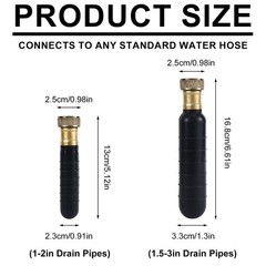 2pcs Drain Bladders, Drain King Cleaner for 1-2&Prime; & 1.5-3&Prime; Pipe Bladder Unclog&hellip;