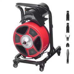 Drain Cleaner Machine 50 FT. X 1/2 In., with Air-Activated Foot, Switch Manual F