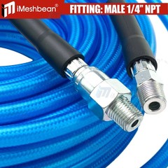 Sewer Jetter Kit for Pressure Washer 50FT 1/4&Prime; M-NPT Drain Cleaner Hose 5800PSI