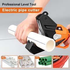 18V Electric PVC Pipe Cutter Up to 2&Prime; Heavy-Duty Tool 2.0Ah