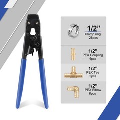 PEX Cinch Clamp Tool Fitting Kit, PEX Crimping Tool, Cinch for Stainless Stee&hellip;