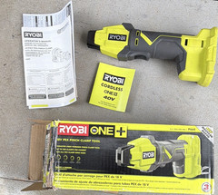 Ryobi ONE+ 18V PEX Pinch Clamp Tool P660 3/8-1 in w/ Operator&rsquo;s Manual