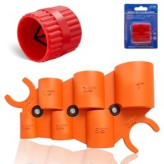 Pipe Deburring Tool Kit, 1/4&rdquo; to 1&rdquo; Adjustable, Inner/Outer Reamer for PVC, PP