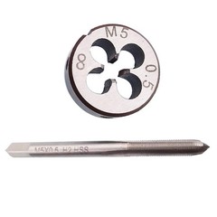 M5x0.5 Metric Tap and Die Set Right Hand Thread High-Speed Steel HSS Tool
