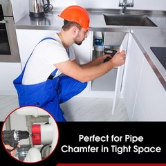 4 Inch PVC Pipe Beveling Tool with 3 Steel Blades, PVC Deburring Tool, PVC Chamf