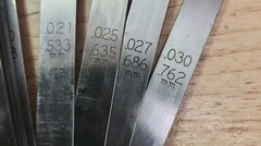 Proto J000TL 1/2&Prime; x 12&Prime; 25 Blade Long Feeler Gauge Set with Steel Blade Holder