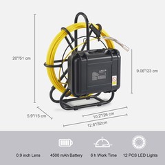 VEVOR 9&Prime; 50M Waterproof Drain Sewer Camera Endoscope Pipeline Inspection Camera