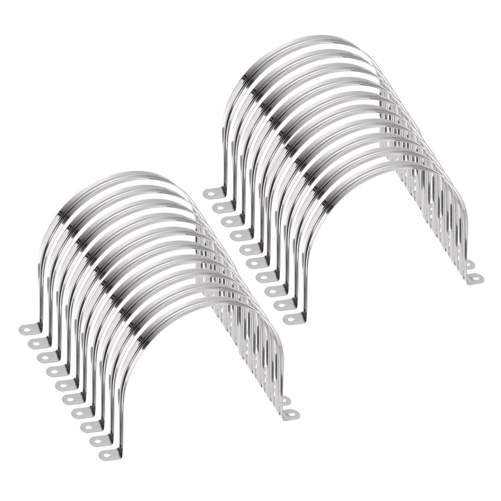 20pcs 5 1/2 Inch 140mm Conduit Clamp, M140 U Tube Pipe Clamp, Stainless Steel