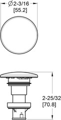 Pfister, 972-098J, Push & Seal Replacement Stopper, Brushed Nickel