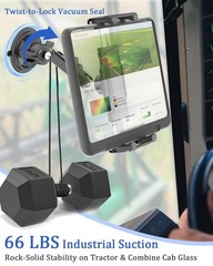 Heavy Duty Tablet Mount for Tractor, Wheel Loader [66LBS Vacuum Suction Cup],&hellip;