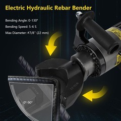 1200W Electric Hydraulic Rebar Bender Tool,110V, Bending up to 7/8 in #7 22 mm