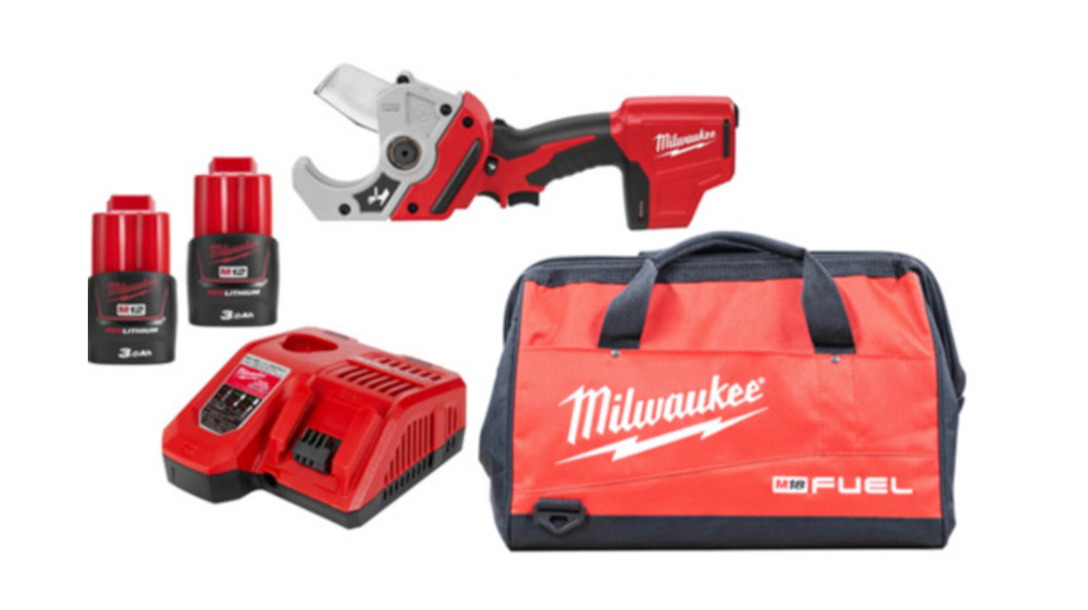 Milwaukee M12 PVC Cutter Kit 12V 2&times;3.0Ah Batteries & Bag &ndash; Ships from Japan