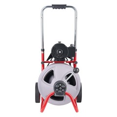 Uimoso 75FT x 3/8 Inch Drain Cleaning Machine with Auto Feed, Wheels & 8 Cutters
