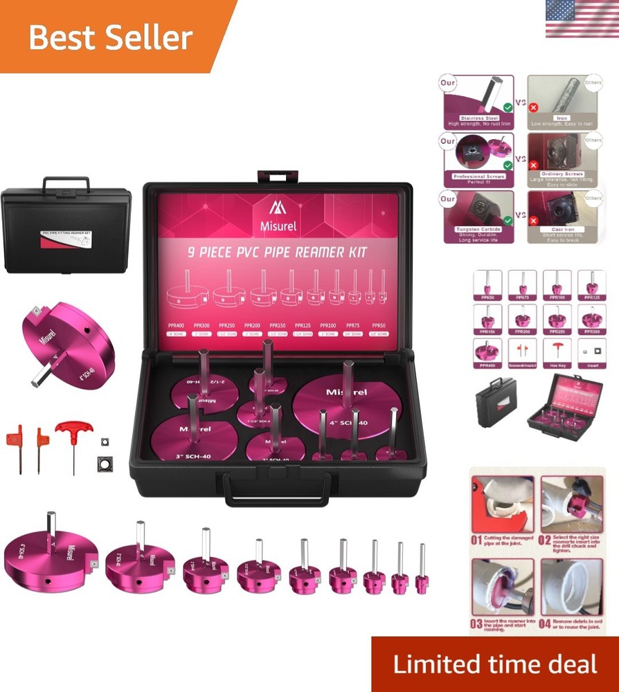 Complete 9-Piece Plumbing Tool Kit for Old Pipe Removal & Retrofit Solutions