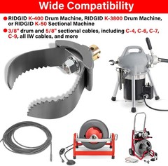 52822 T-232 HD 3&Prime; C Cutter Cable Coupling Drain Cleaning Tool for RIDGID K-400