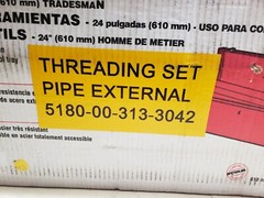 REED PIPE THREADING SET 6 Die 1/8&Prime;-1&Prime;; 3 Diestock 2&Prime;, 2.5&Prime; and 4&Prime;