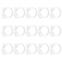 15pcs Double Snap Grip 31.5-36mm Heavy Duty Plastic Hose Clamps Kit, White
