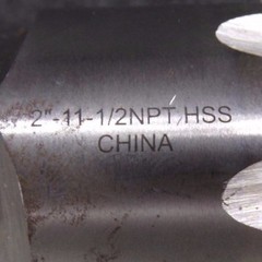 WESTWARD 2&Prime;-11-1/2 Tap, Taper, 7 Flute, High Speed Steel, Uncoated Tap Finish(K)