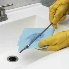 Plumb Craft 20-FT SINK DRAIN CLEANER with Storage Case 1/4-in Flat Steel Tape