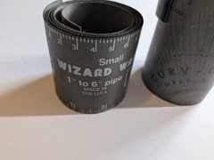 2 Old Pipe Tool Flange Small Wizard Wrap 1&Prime; To 6&Prime; & Curv O Mark 6615 Tools