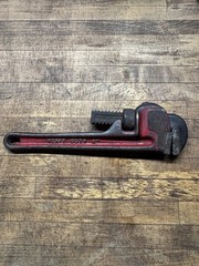 PROTO 808-HD Heavy Duty Steel Straight Pipe Wrench 8 in Capacity 8 in Length