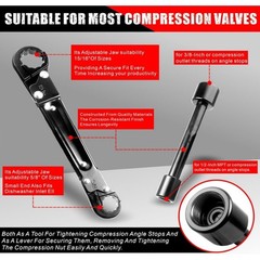 Angle Stop Removal Tool Plated Steel Angle Stop Wrench And Double Ended