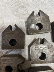 Vintage Reed Mfg Co. Solid Block Pipe Threading Die Lot (8) 2 1/2 AP 1/4 R ETC
