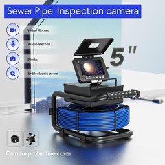 100Ft Sewer Camera with 5&Prime; Screen & DVR, 32GB TF Card for Plumbing Inspections