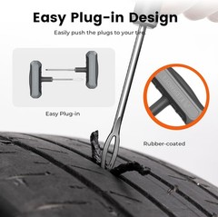 ETENWOLF Flat Tire Repair Kit with Plugs 16 Pcs, Heavy Duty Tire Plug Kit for Ca
