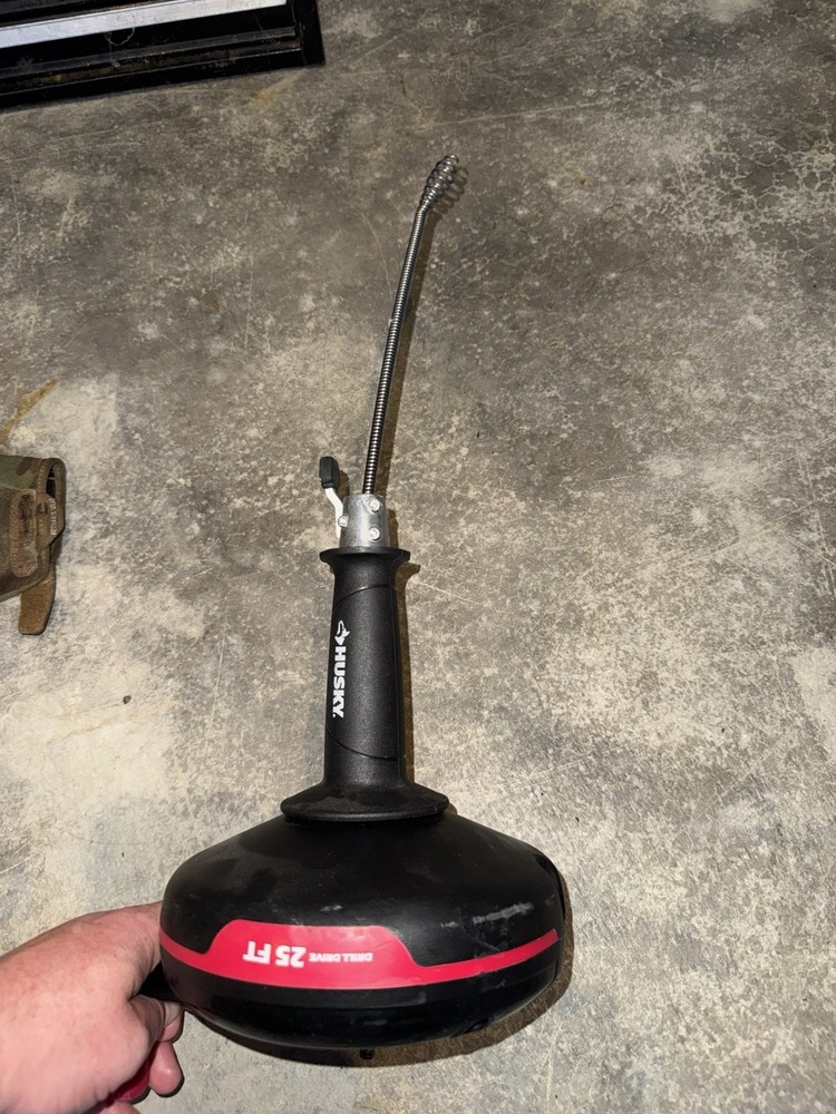 Husky 25 ft. drill-powered drain auger (drain snake)