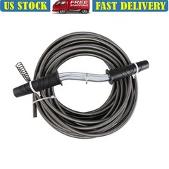 Drain Auger 25ft Manual Drain Snake Clogs Hand Crank High Carbon Steel Cable New
