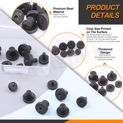 14Pcs Double Flares Adapters Tool Kit Replacement Head Fit 3/16, 1/4, 5/16, 3/8,
