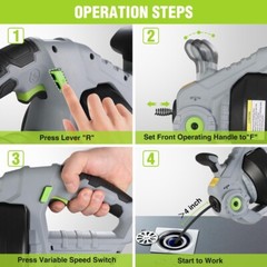 WORKPRO 20V Electric Drain Auger 25Ft Plumbing Snake Drain Hair Cleaning Machine