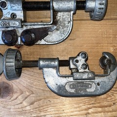 (4)-ASSORTMENT OF PIPE/TUBING CUTTERS, RIDGID CRAFTSMAN, GENERAL. LOT OF FOUR