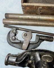 Antique MARK MFG CO. 36&rdquo; Pipe Threader + Original Box Wrench & Pipe Cutter No. 1
