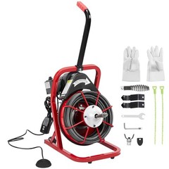 75 FT x 1/2 In Drain Cleaner Machine Electric Drain Auger Auto Feed Sewer Snake