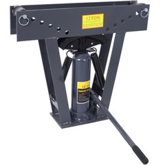 12 Ton Pipe Bender Manual Hydraulic, Piping Bending Exhaust Tube Fabric w/6 Dies