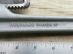 WESTWARD 3MA10A 10&Prime; Straight Aluminum Pipe Wrench,