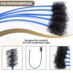 16-Inch Flexible AC Drain Line Cleaning Brush, 5-Pack, for Condensate P-Trap &hellip;