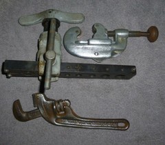 Ridgid Flaring tool, Ridgid #15 cutter, Ridgid E8 Offset pipe wrench, Plumbing