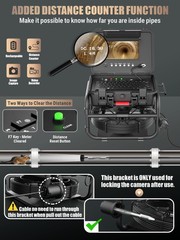 Anysun All-in-1 Sewer Camera 512Hz, Distance Counter, Self-Leveling, Keyboard&hellip;