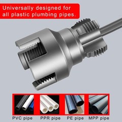 PVC Pipe Threading Tool Kit Dual-Function Internal & External Threader Plumbing
