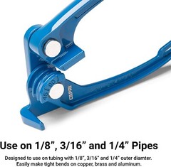 Tube Bender for Copper, Brass, and Aluminum &ndash; 0-120 Degrees &ndash; 1/8, 3/16 in.