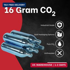 RedRock 16 Gram Unthreaded CO2 Cartridges for Gallo Drain Gun HVAC Drain Line Cl