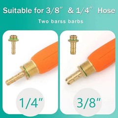 Adjustable Nozzle Spray Wand 44 Inch Stainless Steel Built In Shut Off Valve