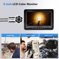 50M 1000TVL Sewer Pipe inspection Camera 512hz Self-leveling Meter Counter DVR