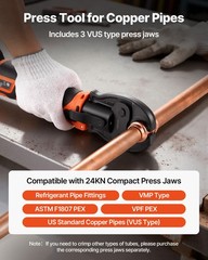 VEVOR ProPress Tool Kit 18V Electric Crimping Tool for 1/2&Prime; 3/4&Prime; 1&Prime; Copper Pipes